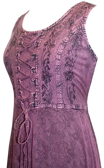 305 DR Sweet Empire Dazzling Flared Embroidered Summer Dress Gown