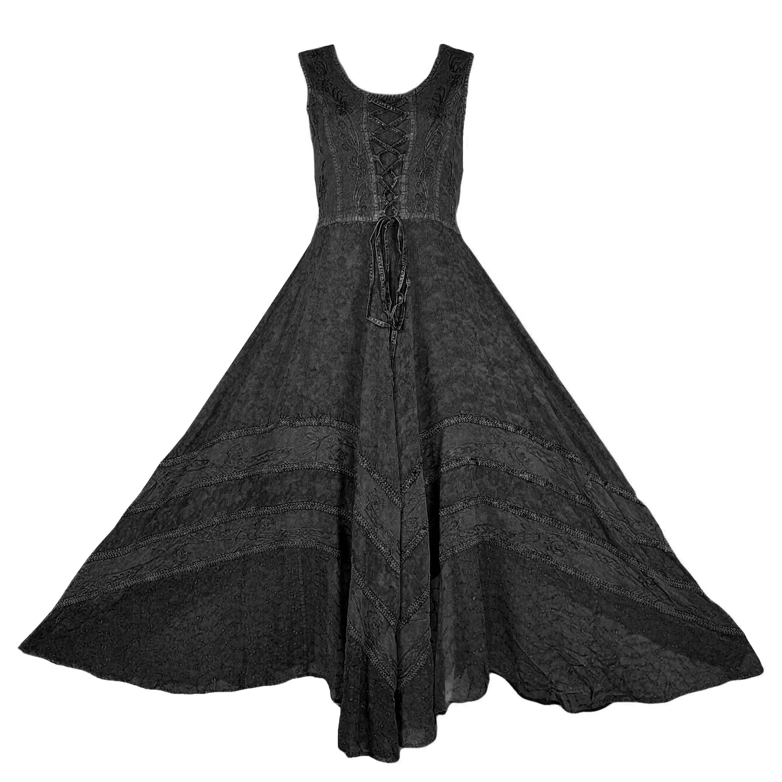 305 DR Sweet Empire Dazzling Flared Embroidered Summer Dress Gown