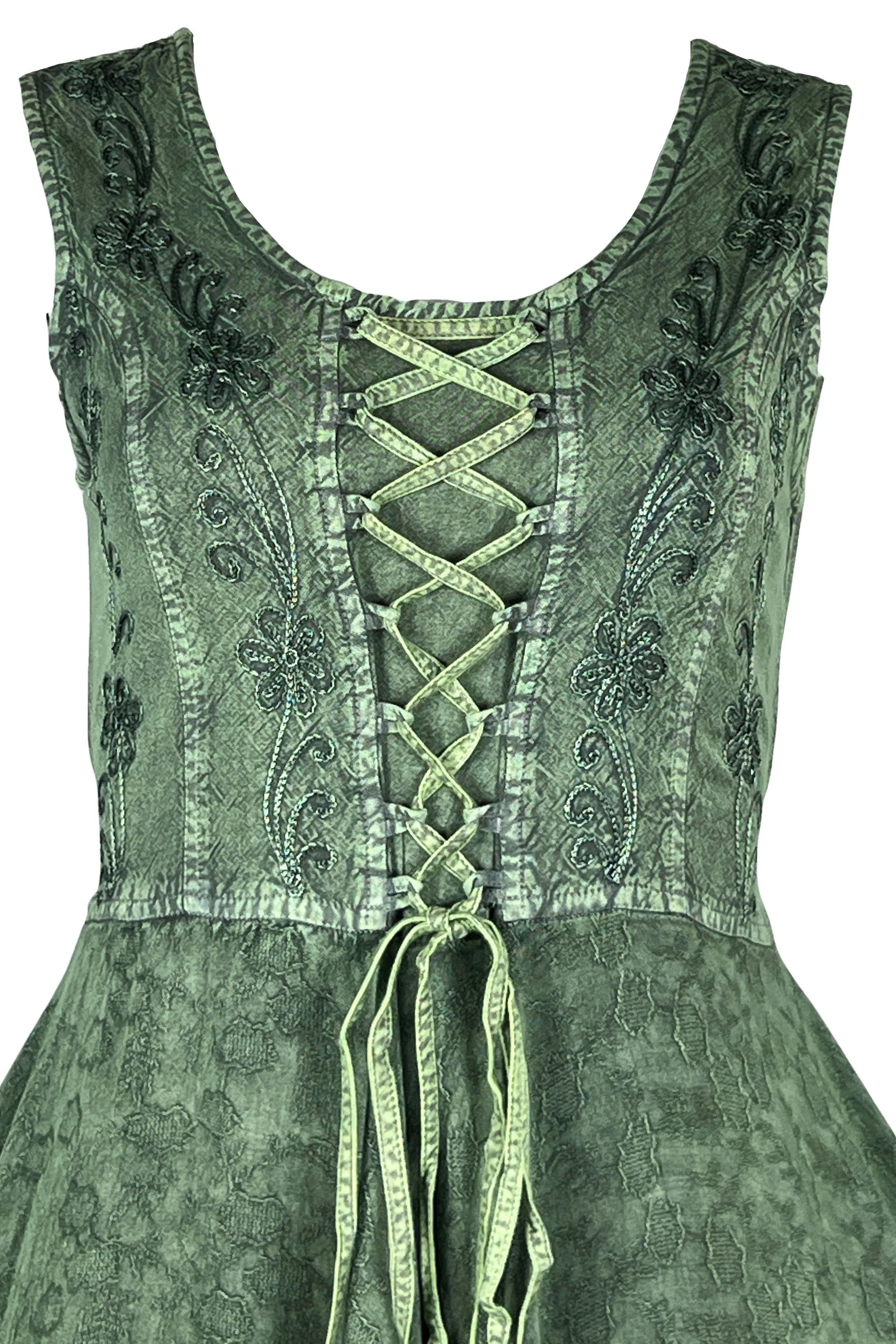 305 DR Sweet Empire Dazzling Flared Embroidered Summer Dress Gown