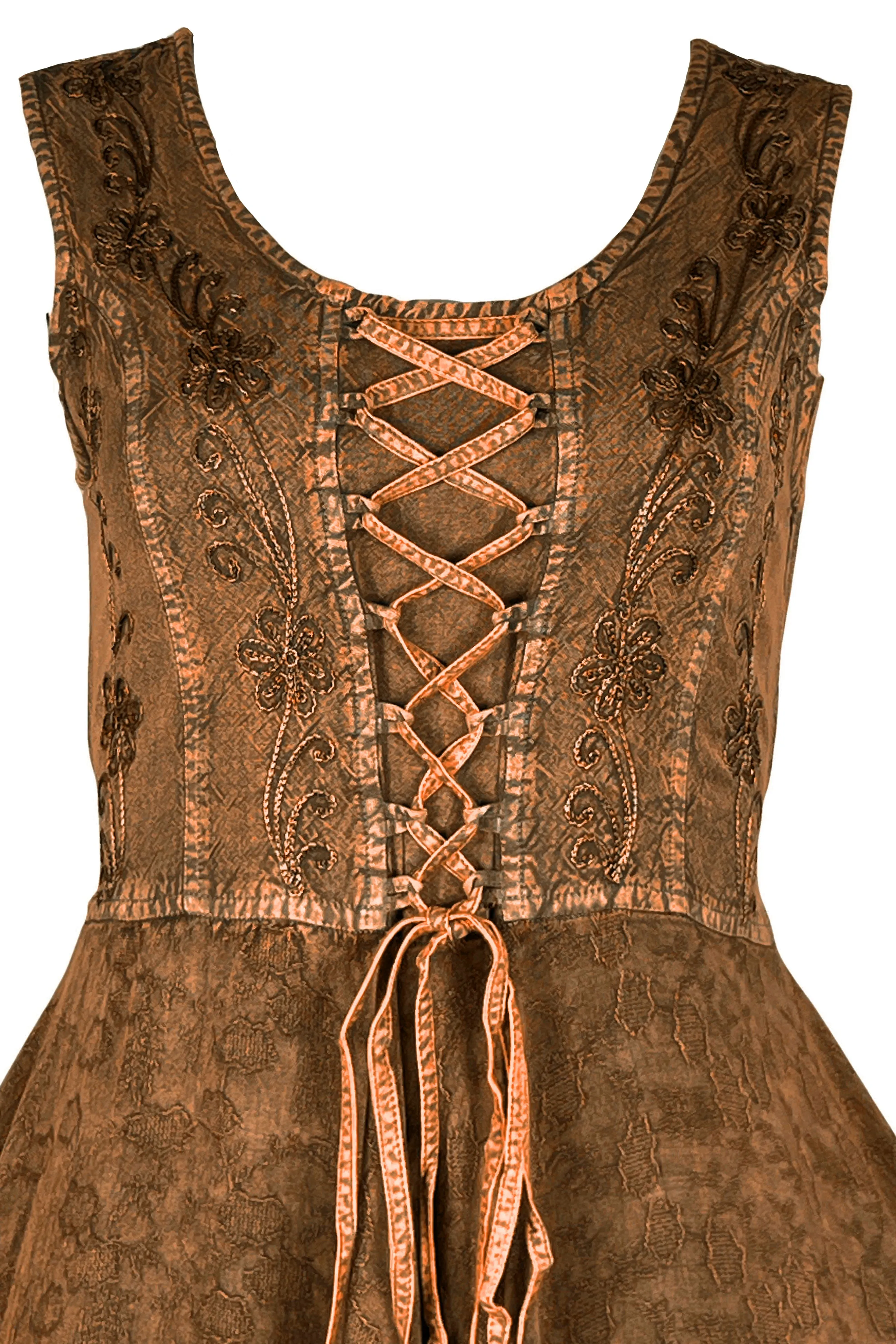 305 DR Sweet Empire Dazzling Flared Embroidered Summer Dress Gown