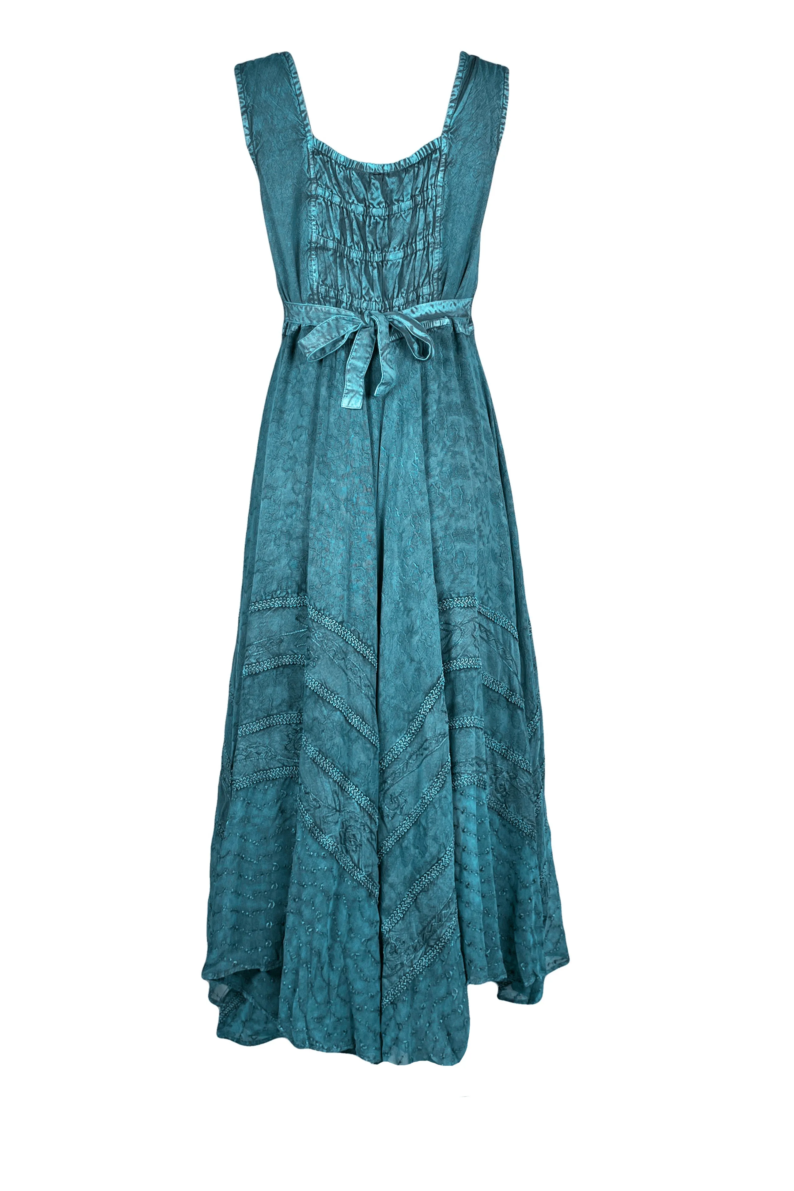 305 DR Sweet Empire Dazzling Flared Embroidered Summer Dress Gown