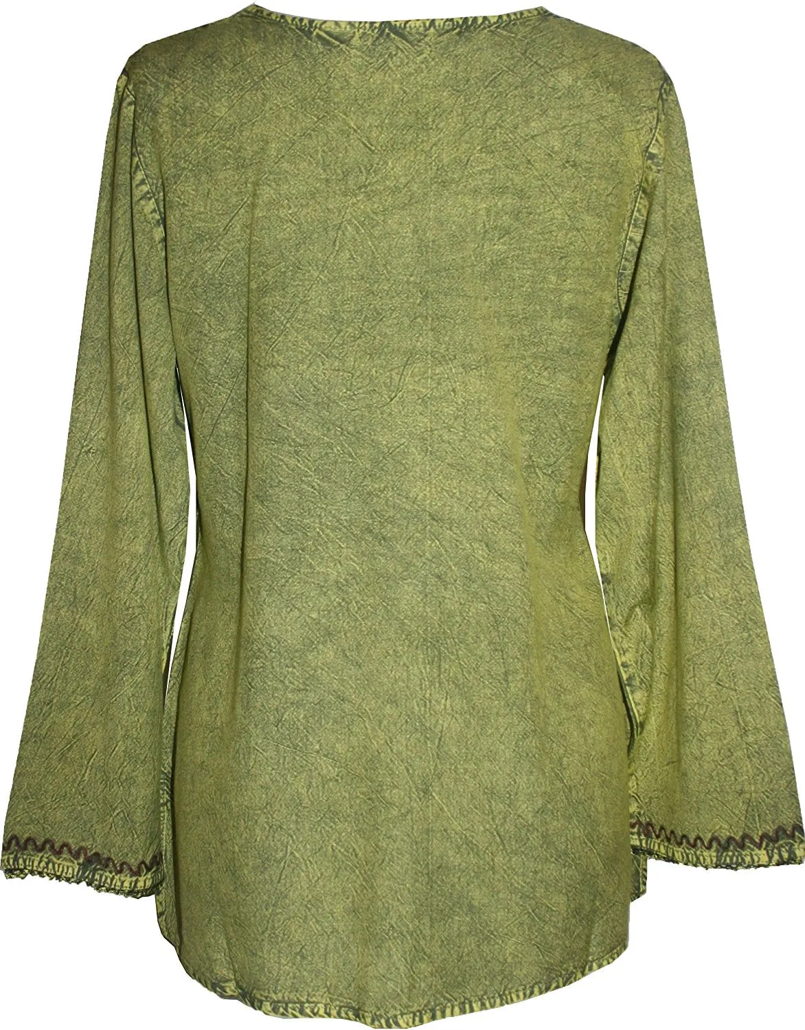 720 B Diamond Neck Renaissance Embroidered Blouse