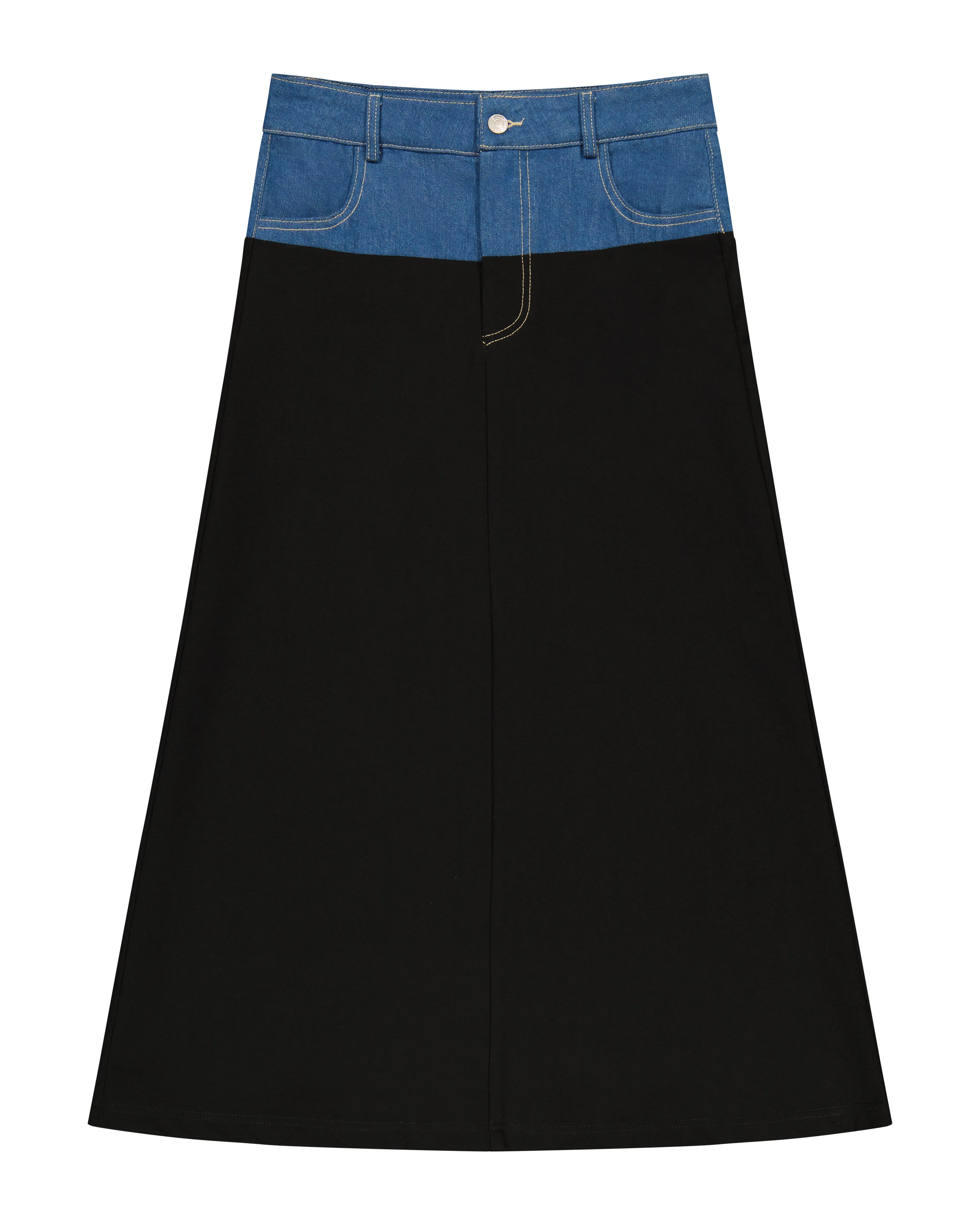 Bliss Denim Ponte Combo Skirt