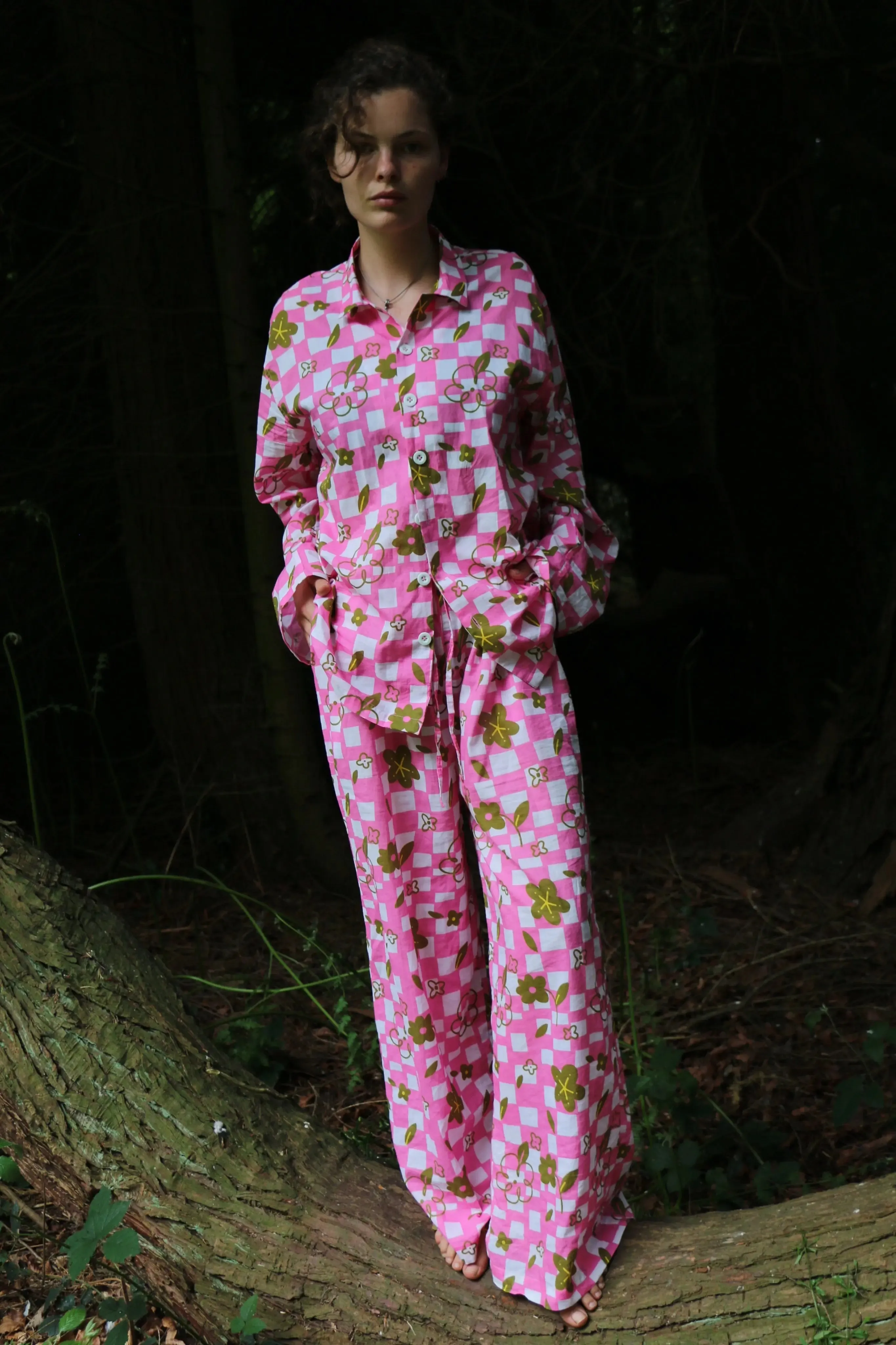 Can Chess (Pink) Pyjama Top/Trouser