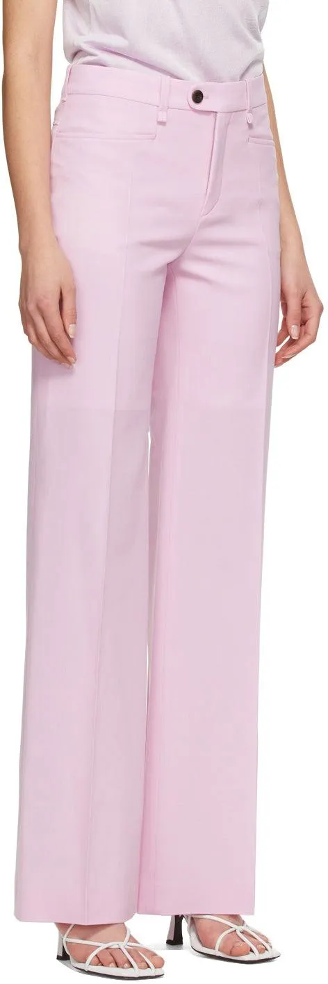ChloÃ© Pink Grain De Poudre Flared Trousers