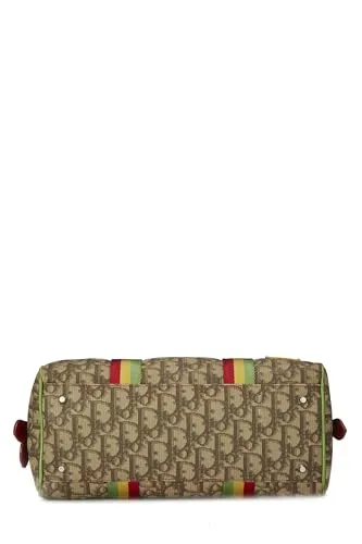 Dior,  Brown Trotter Coated Canvas Rasta Handle Bag, Brown