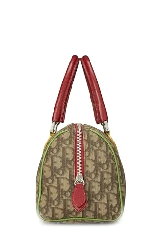 Dior,  Brown Trotter Coated Canvas Rasta Handle Bag, Brown