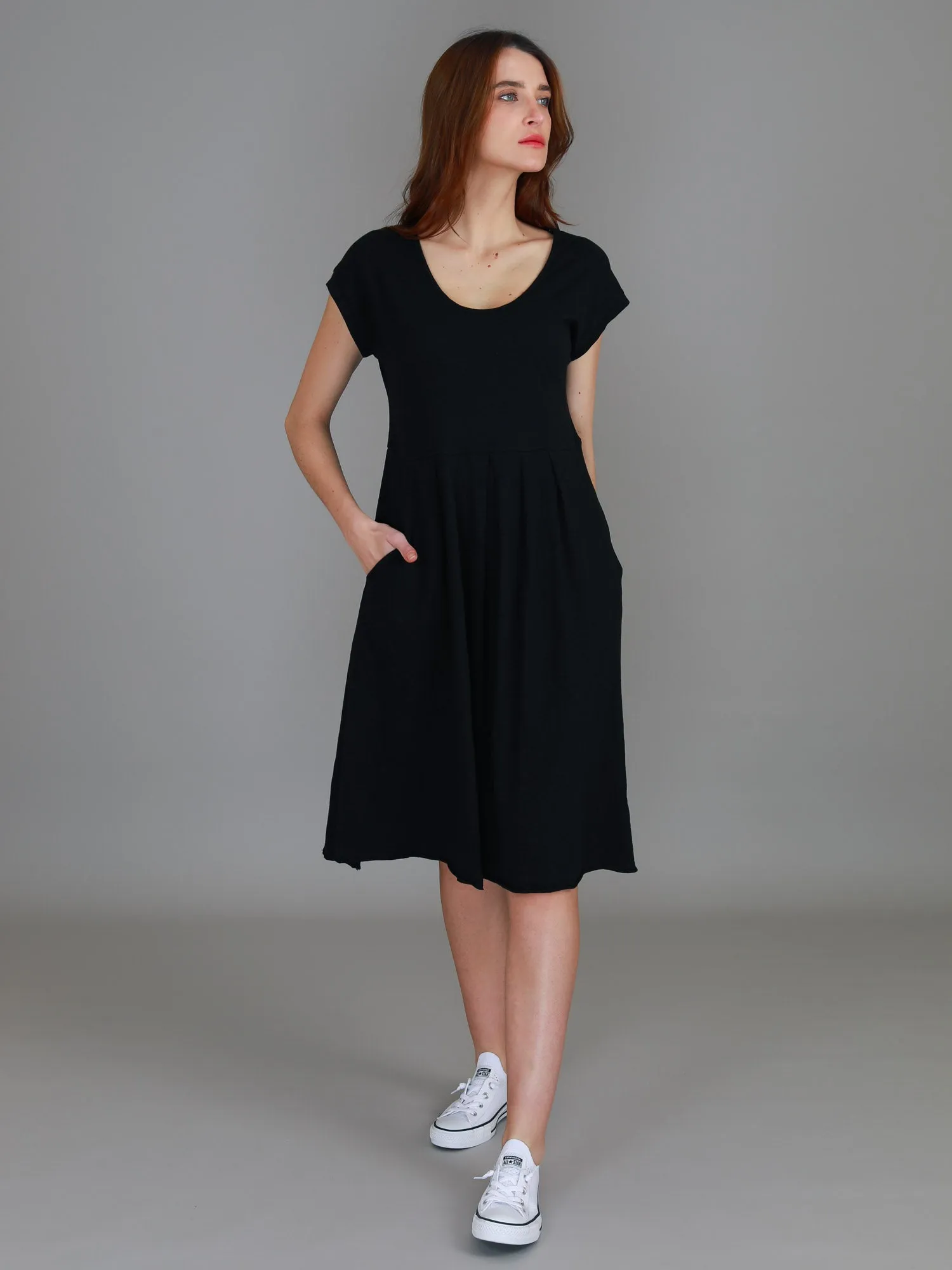 Evelyn Midi Dress with Pockets