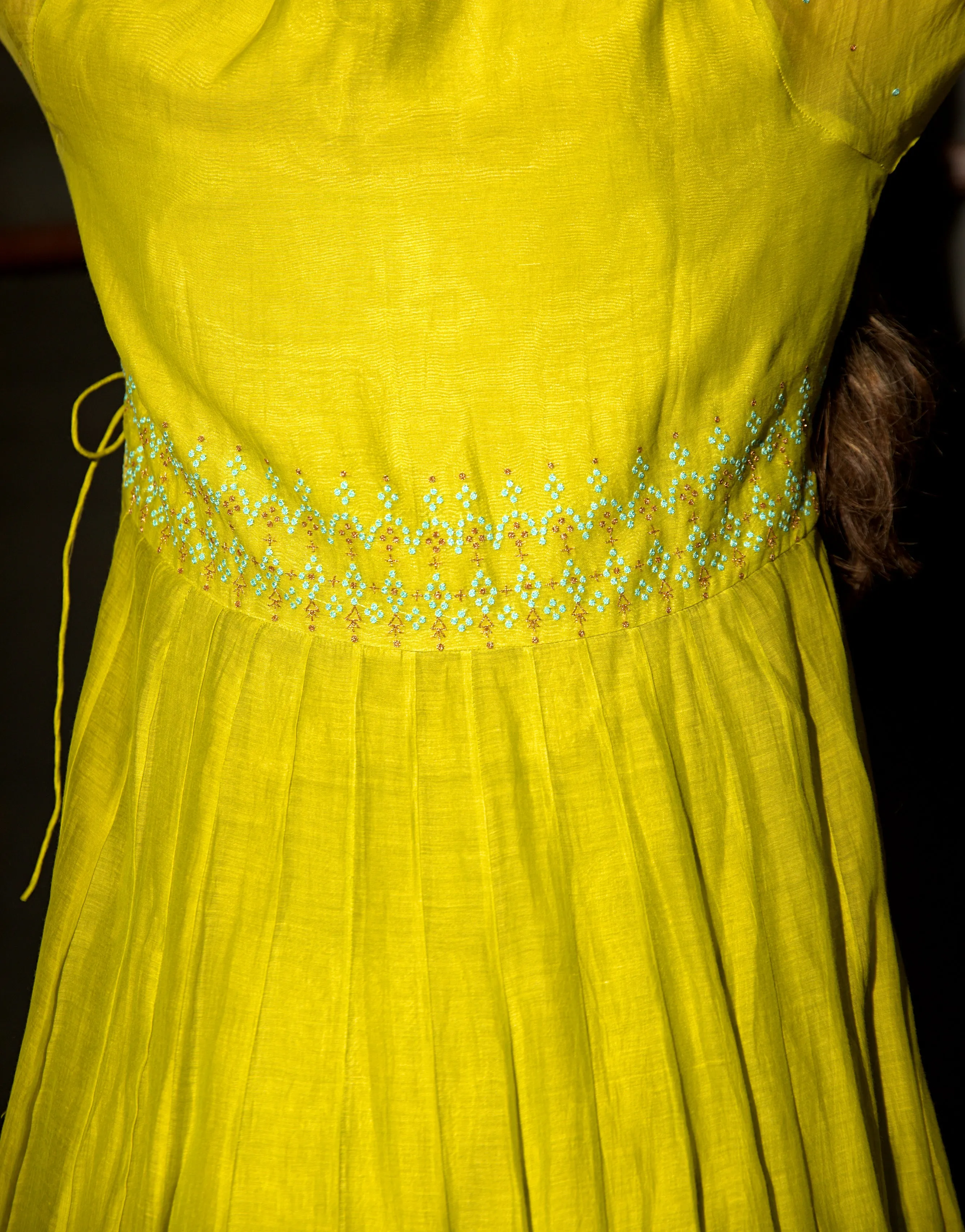Lime Green Anarkali Set