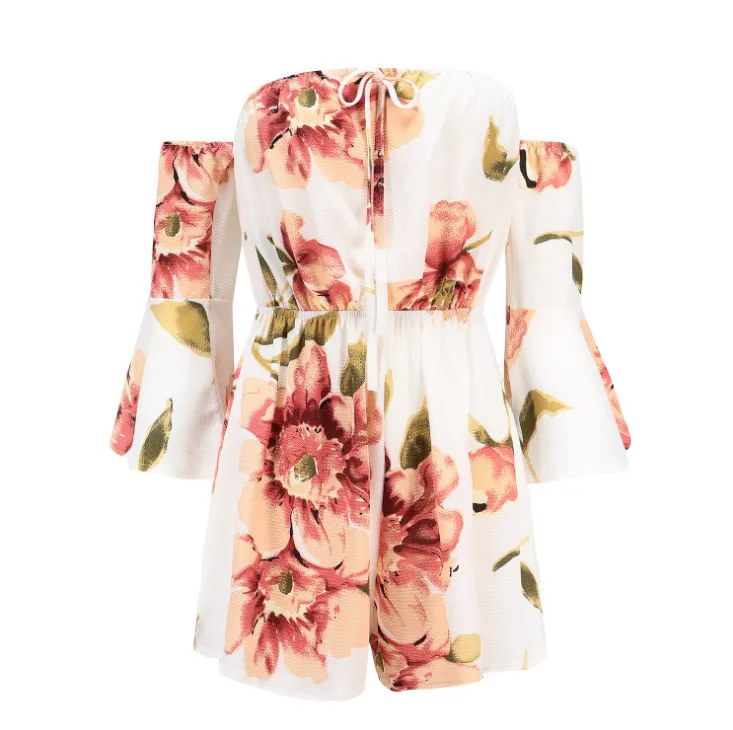 Off-Shoulder Printed Jumpsuit