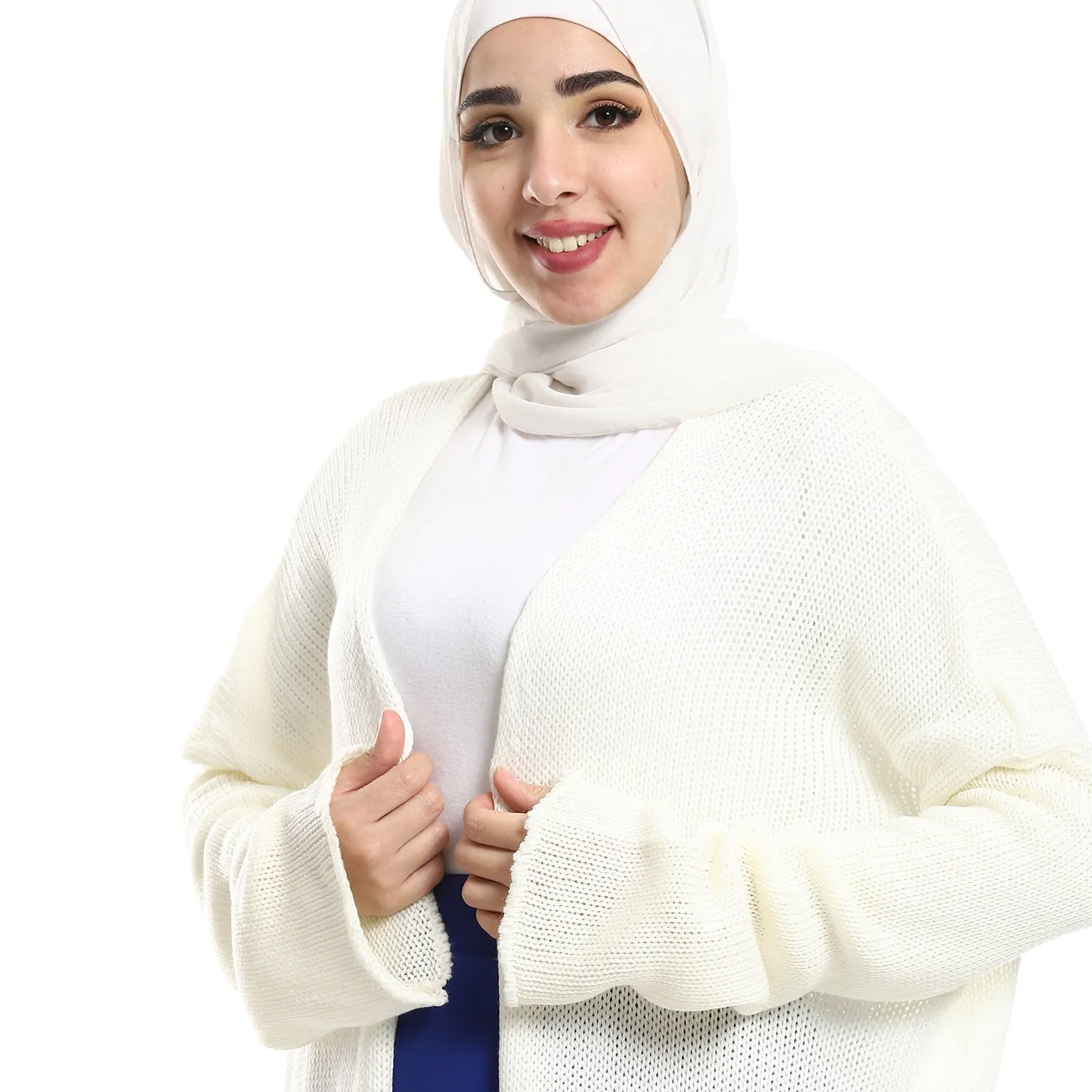 Open Neckline Slip On Cardigan