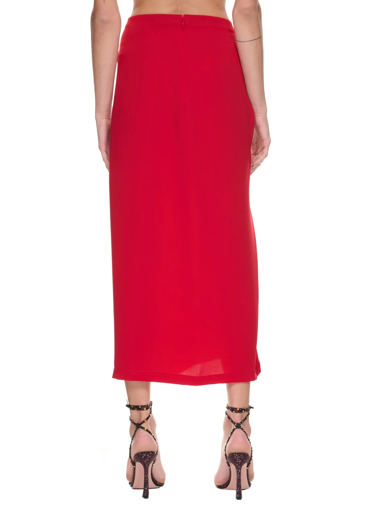 Ruched Skirt (SS23SK10-RED)