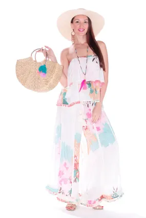 SET Floral Palazzo pants and frill top