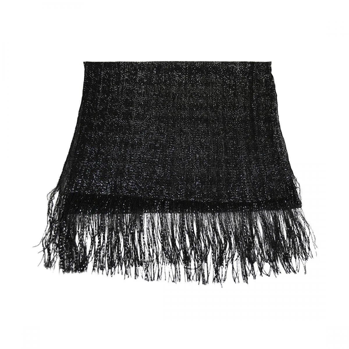Sheer Oblong Fringed Headscarf
