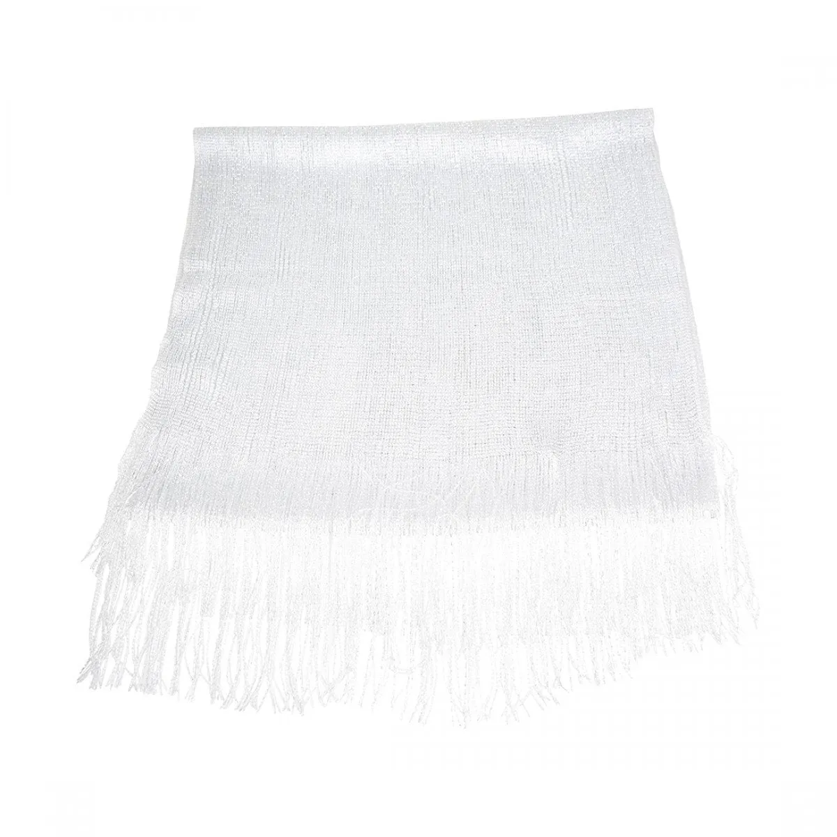 Sheer Oblong Fringed Headscarf
