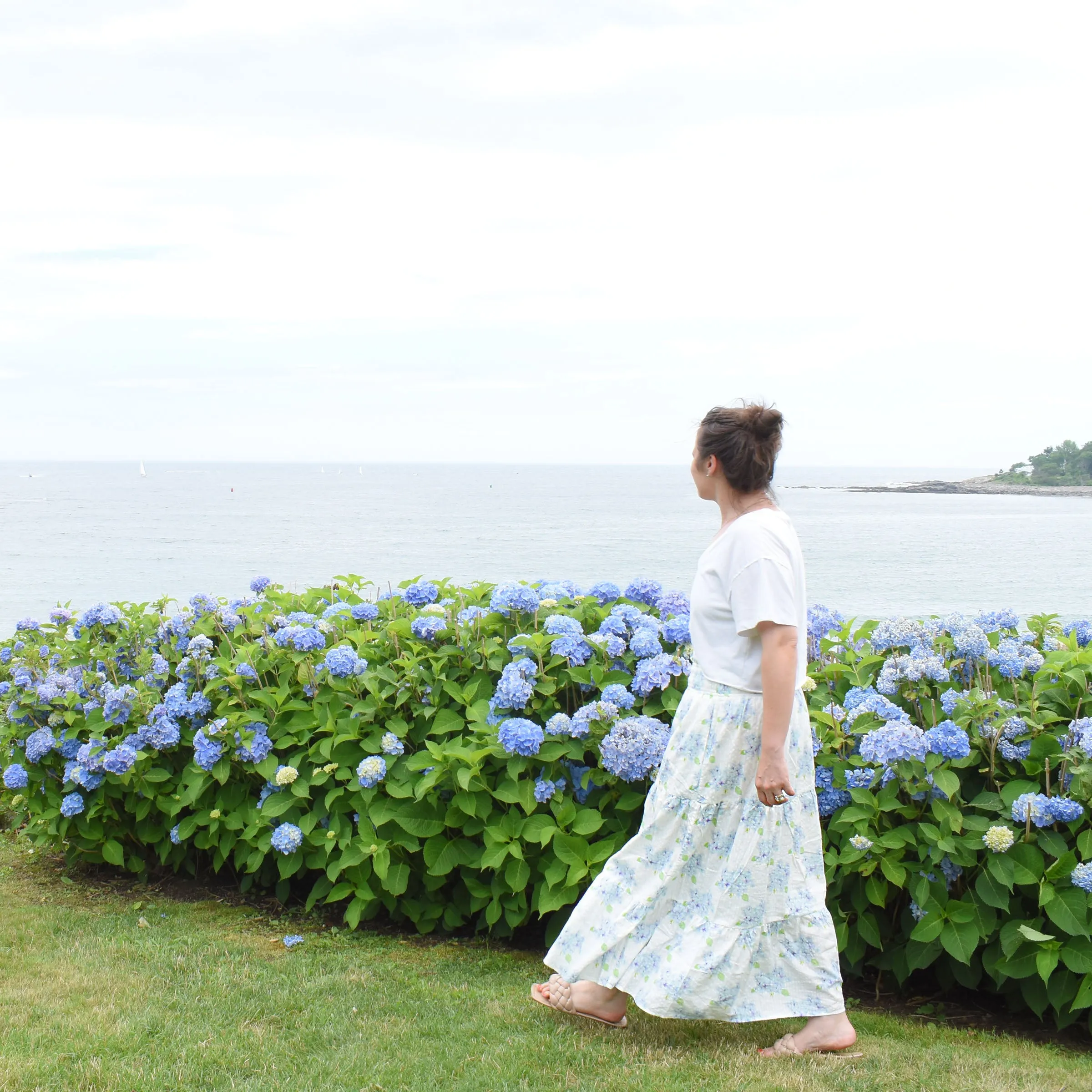 Tiered Maxi Skirt, Hydrangea