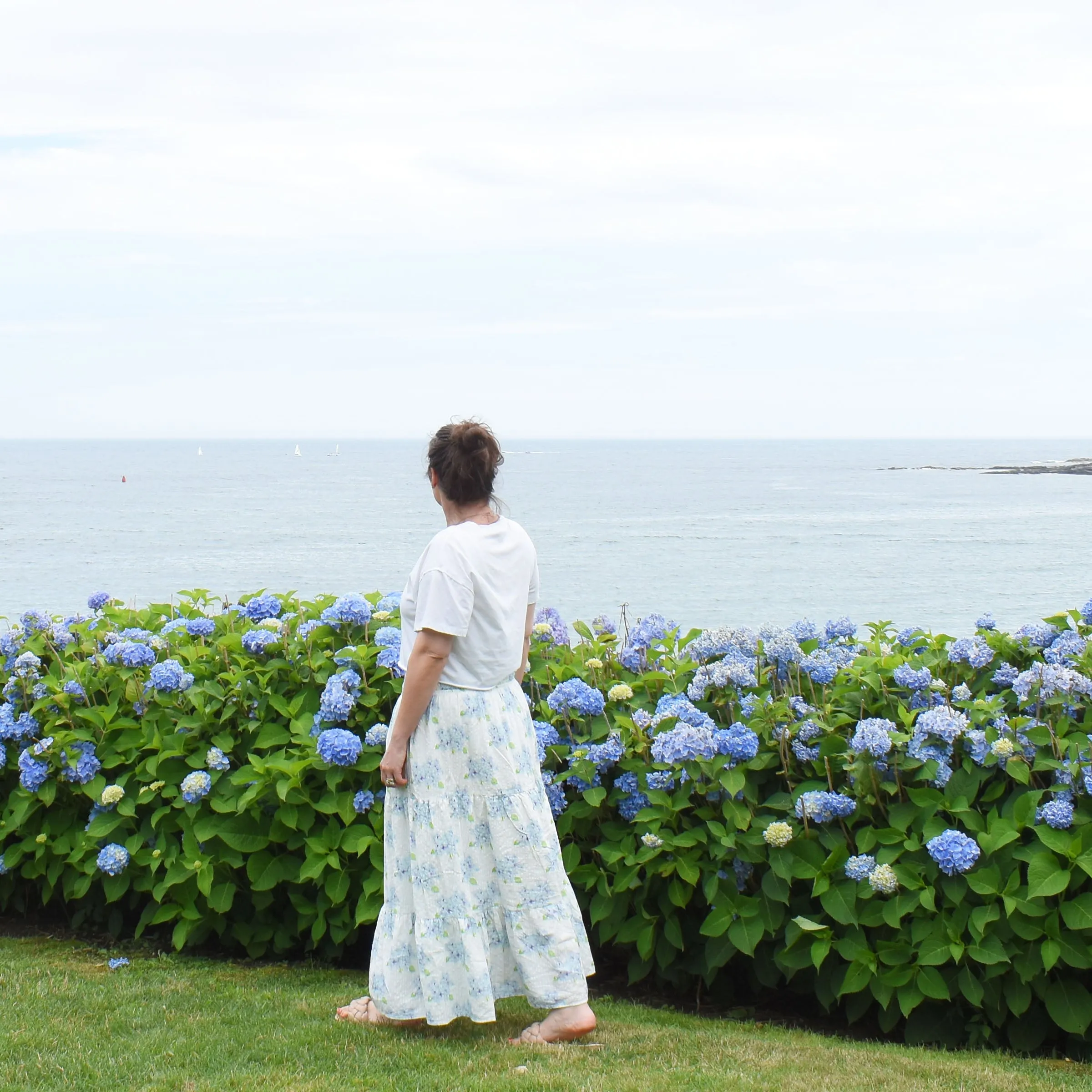 Tiered Maxi Skirt, Hydrangea