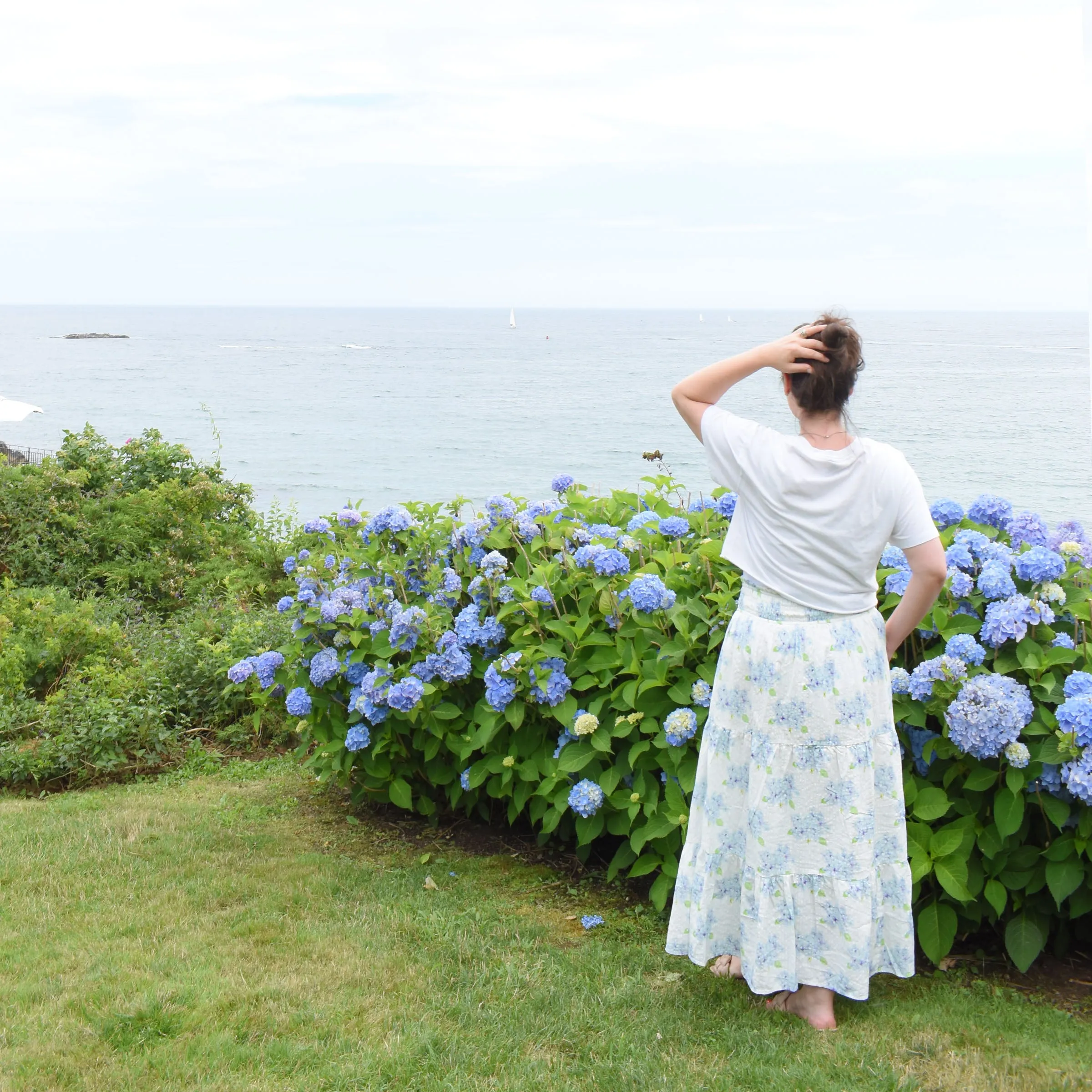 Tiered Maxi Skirt, Hydrangea