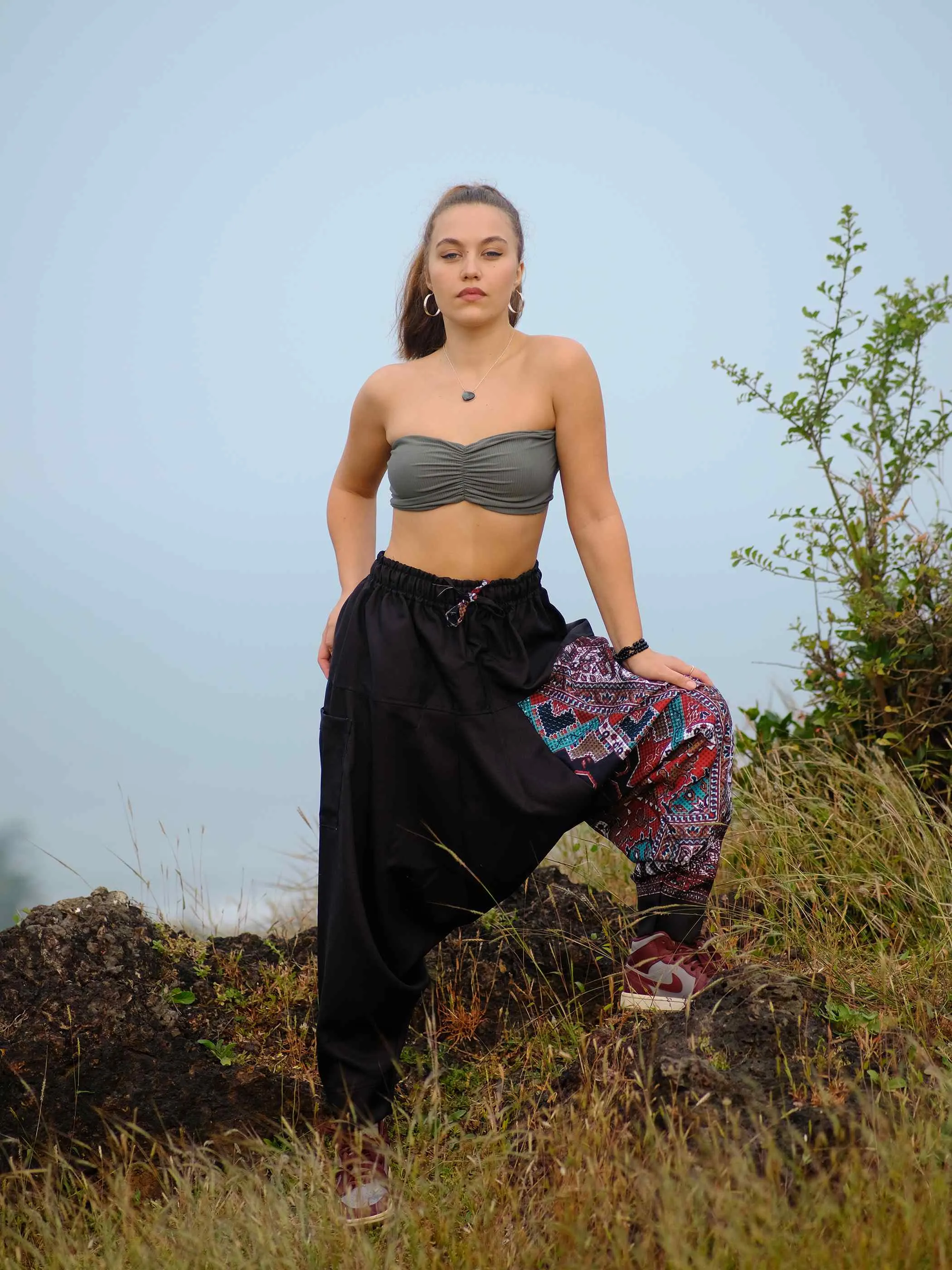 Women's Boho Rage Flare Hippy Balloon Harem Pants for Travel Dance Yoga