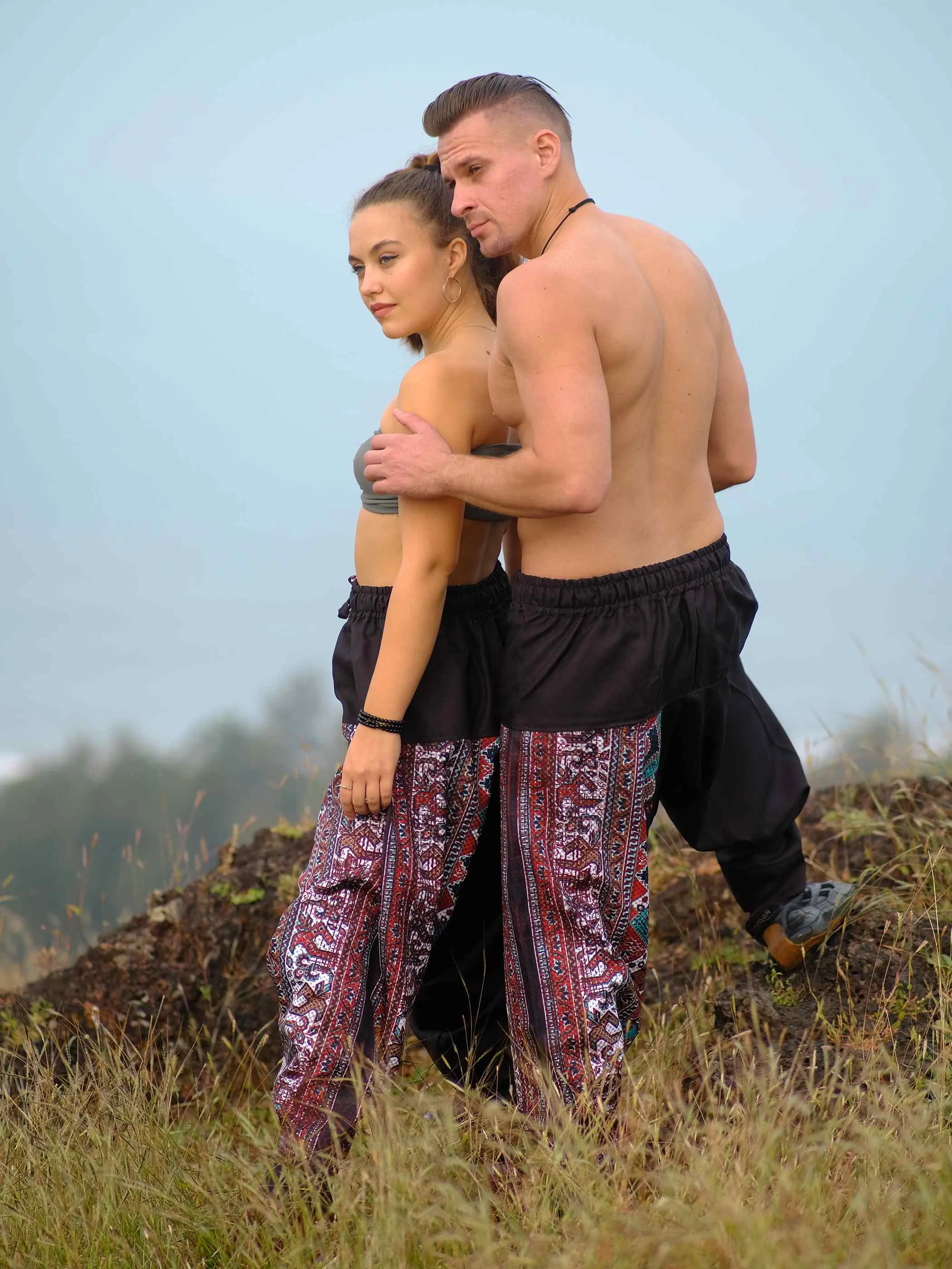 Women's Boho Rage Flare Hippy Balloon Harem Pants for Travel Dance Yoga