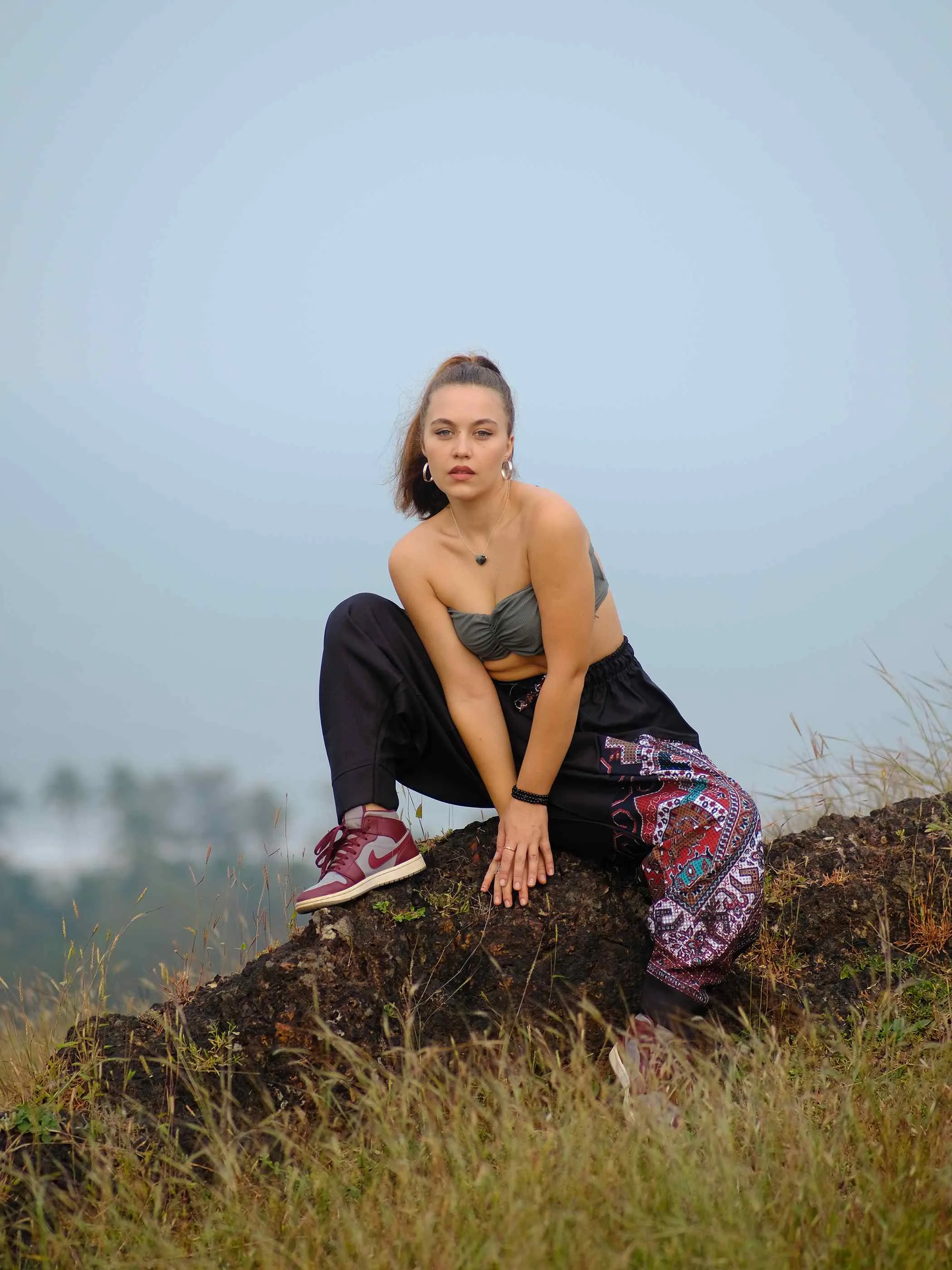 Women's Boho Rage Flare Hippy Balloon Harem Pants for Travel Dance Yoga