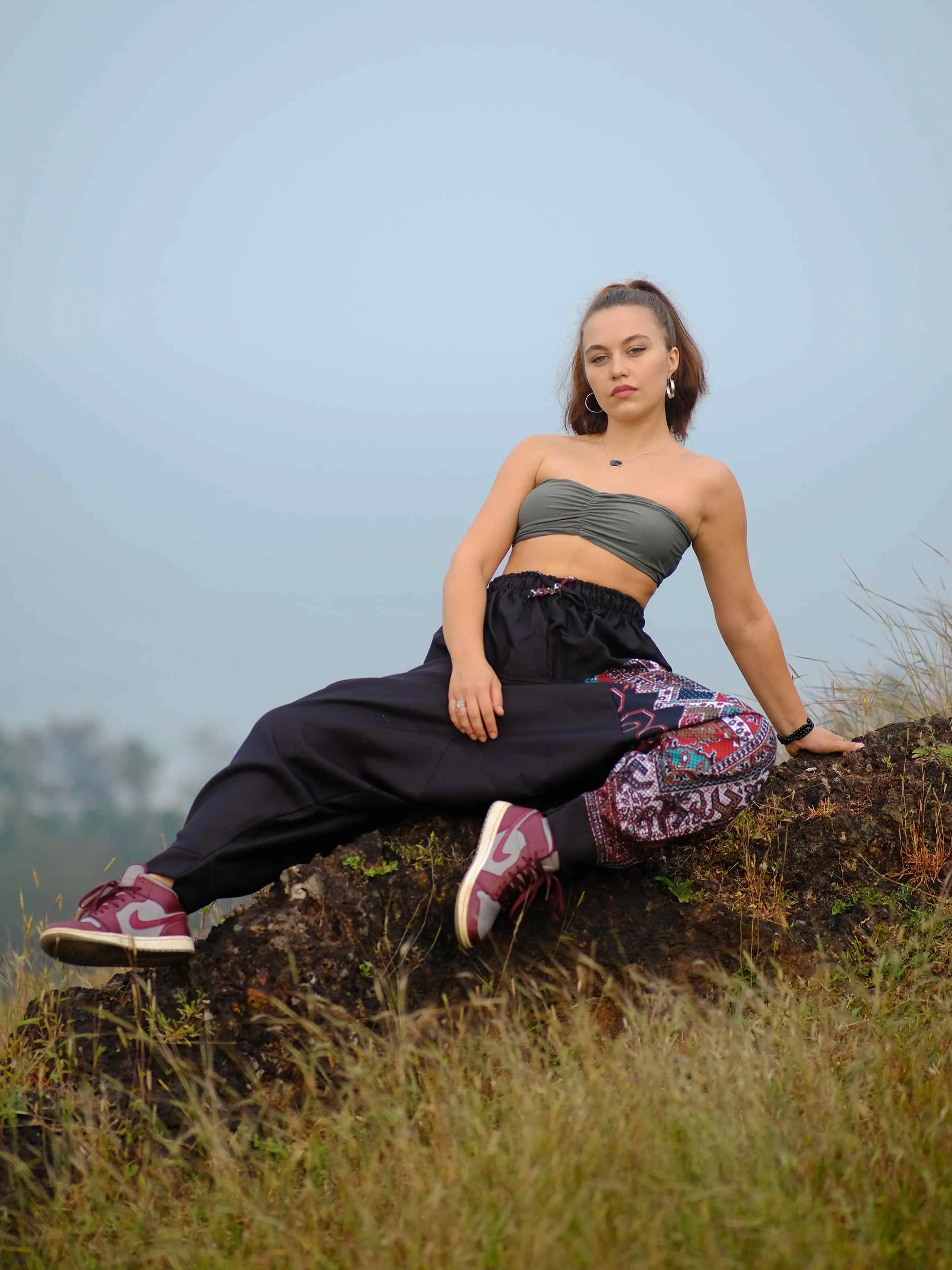 Women's Boho Rage Flare Hippy Balloon Harem Pants for Travel Dance Yoga